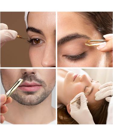 3Pcs Professional Stainless Steel Eyebrow Tweezers Set for Women Men - Buy Online on GoSupps.com