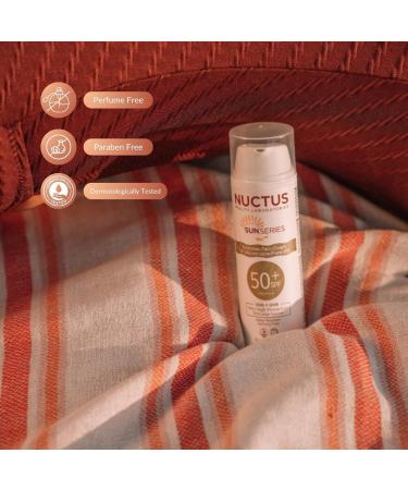NUCTUS Facial Sunscreen Lotion for Acne-Prone Skin Broad Spectrum SPF 50 Facial Sunscreen for Oily Skin Water-Resistant Sunscreen Free of Oil Fragrance and Oxybenzone 50 Ml 1.69 fl. oz - Buy Online on GoSupps.com