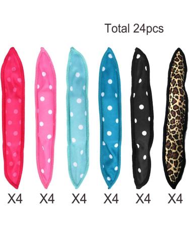 24Pcs Hair Curlers No Heat Alldo Hair Curlers Rollers Sponge Rollers Wave Formers Hair Rollers for Long Short Sleep in Rollers Curlers DIY Hair Tools Pillow Soft Curls (6 Color*4 Pcs) - Buy Online on GoSupps.com