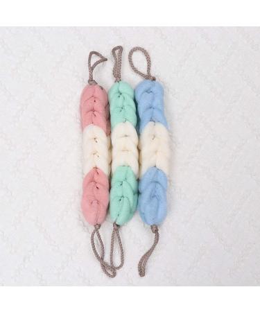 HEALLILY 3pcs Exfoliating Loofah Back Scrubber Set for Bath Shower - Long Stretch Mesh Strap with Rope Handles - Body Deep Cleaning Essentials - Buy Online on GoSupps.com