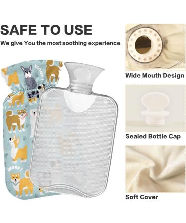 Naanle Dog Breeds Heat Bottle - 1L Warm Water Bottle for Pain Relief & Therapy | Hand & Feet Warmer - Buy Online on GoSupps.com