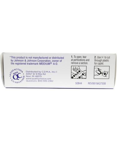 Quality Choice Anti-Diarrheal Loperamide HCI Tablets 2mg - 24 Caplets - Buy Online on GoSupps.com