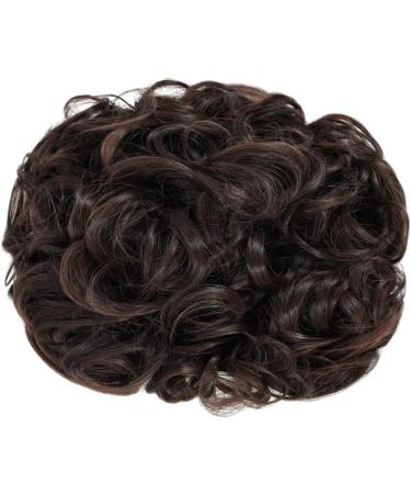 Yamel Medium Brown Chignon Hairpiece Curly Bun Scrunchie Extensions | Synthetic Updo Combs Messy Bun Hair Piece for Women - Buy Online on GoSupps.com