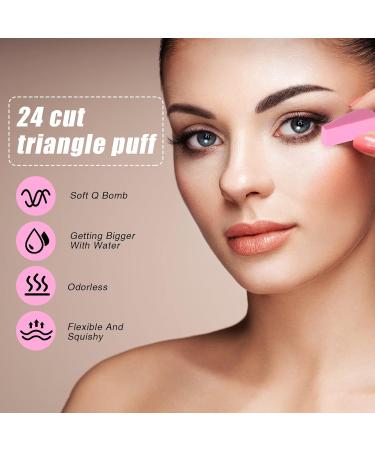 480 Pieces Makeup Wedges Sponges - Triangle Cosmetic Applicators for Foundation Powder & Liquid - Multi-Color Latex Makeup Tools - Buy Online on GoSupps.com