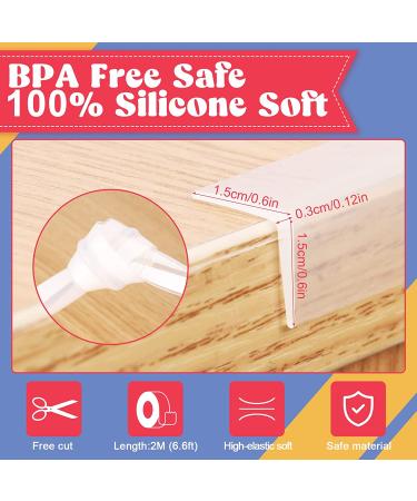 Baby Proofing  100% Silicone Edge Protector Strip  Soft Corner Protectors for Kids  6.6ft Pre-Tape Adhesive Corner Protectors for Furniture Against Sharp Corners for Cabinets  Tables  Drawers 0.6x0.6in width (6.6ft length) - Buy Online on GoSupps.com