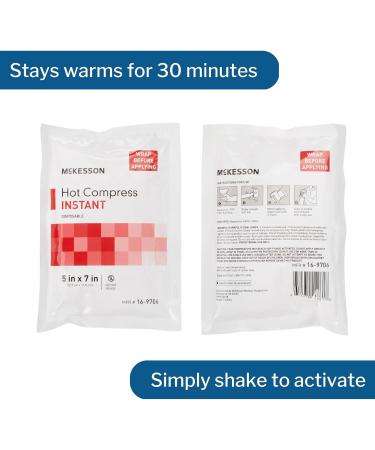 McKesson Instant Hot Pack Disposable 5 x 7 - 24 Packs, 24 Total - 1 Count | Hot Compress for Quick Pain Relief - Buy Online on GoSupps.com