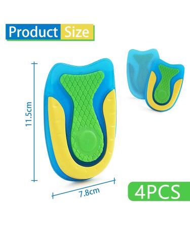 Orthopedic Heel Pillows - Silicone Gel Cushions for Heel Spurs & Plantar Fasciitis Relief | Soft Insoles for Men & Women - 2 Pairs - Buy Online on GoSupps.com