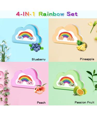Organic Rainbow Bath Bombs Gift Set - Handmade, Natural Ingredients, Perfect for Kids and Women - Great Mothers Day or Birthday Gift - 4 Count - Buy Online on GoSupps.com