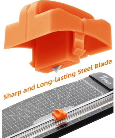 Firbon 2Pcs Refill Blades for A4 A5 Paper Cutter Spring Loaded Safeguard Design Replacement Blade for Paper Trimmers - Orange - Buy Online on GoSupps.com