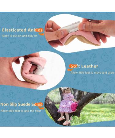 Soft Leather Baby Shoes for Boys and Girls | Non-Slip Rubber Soles | Cartoon Prewalker Sneakers | 0-24 Months | Pink Cat - Buy Online on GoSupps.com