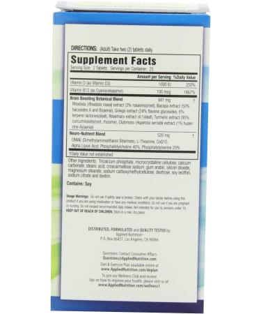 Applied Nutrition Healthy Brain All-day Focus 50-Count - Boost Mental Clarity and Focus with 50.0 Servings (Pack of 1) - Buy Online on GoSupps.com