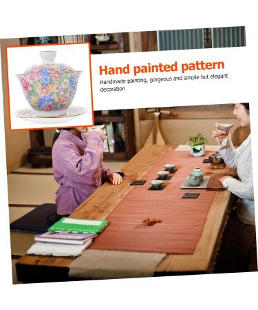 Zerodeko Household Teaware 1 Set with Household Ceramic Style Delicate Traditional Cup Saucer Lid Ware Kungfu Teacup Fu Mug - Buy Online on GoSupps.com