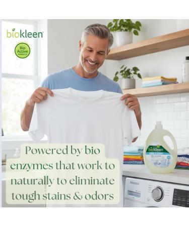 Biokleen Free & Clear Natural Liquid Laundry Detergent - Plant-Based & Unscented - 300 Loads - Buy Online on GoSupps.com