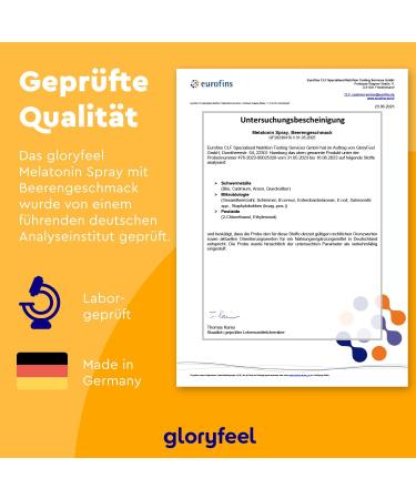 Gloryfeel Melatonin Sleep Spray - 0.5 mg for Peaceful Sleep | 200+ Nights | Delicious Very Berry Flavor | Vegan & Natural - Buy Online on GoSupps.com