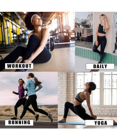 High Waisted Black Leggings for Women - Tummy Control Workout Pants, 1 Pack Small-Medium, Brown - Buy Online on GoSupps.com