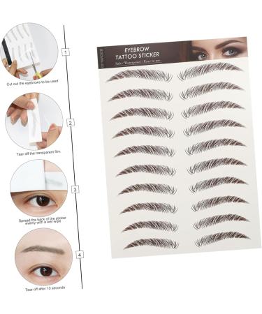 FOMIYES 54 Sheets Waterproof Eyebrow Stickers Make up Kit Natural Eyebrow Stickers False Eyebrows Cosmetics - Buy Online on GoSupps.com