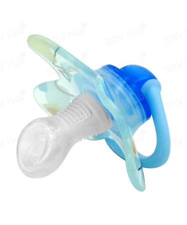 Newborn Essentials 3-Part Set - Cotton White-Blue Paci Bag BPA-Free Pacifier & Travel Utensils for Infants - Buy Online on GoSupps.com