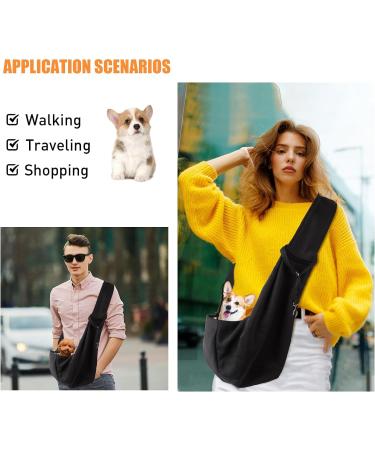 Buy Adjustable Black Dog Carrier Bag for Puppies & Small Dogs (up to 6.8kg) - Perfect for Outdoor Walks & Activities - Buy Online on GoSupps.com