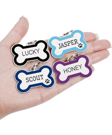 Personalized Bone Shaped Pet ID Tag for Dogs and Cats | Engraved Collar Pendant | Custom Engrave Name & Number | Cat & Dog Supplies | Gift for Pets |Black - Buy Online on GoSupps.com
