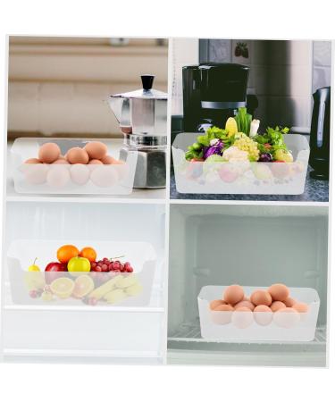 EXCEART 3pcs Small Shelf And Containers for Organizing Bin Fruit Container Size Holder Refrigerator Transparent 25.5X9.5X8.5CM - Buy Online on GoSupps.com