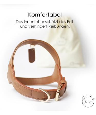Muki & Co Adjustable Double Dog Dishes - Safe & Comfortable for XS Small & Medium Dogs - Brown (Size XS: 33-37 cm) - Buy Online on GoSupps.com
