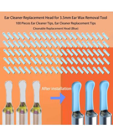 100 Pieces Ear Cleaner Tips Ear Cleaner Replacement Tips Silicone Ear Wax Removal Tool Cap for Ear Cleaner with Camera Blue - Buy Online on GoSupps.com