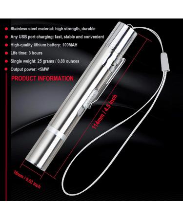 Cat Pointer Interactive Toys Cat Chasing Toys Pet Toys for Indoor Kitten Play Chase Exercise USB Recharge Cat Toy Pointer for Indoor Cat Mouse Toys Wand Light Pet Interactive Toys - Buy Online on GoSupps.com