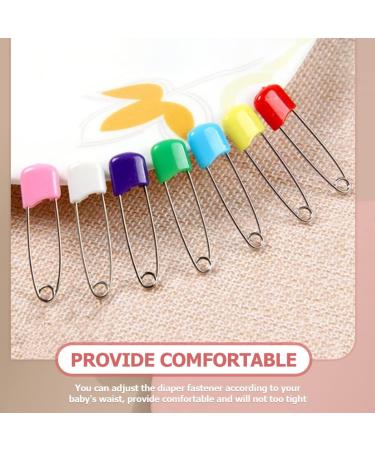 iplusmile 500 Pcs Plastic Safety Pin with Locking Diaper Head - White Steel Pins for Baby Clothing and Diapers - Buy Online on GoSupps.com