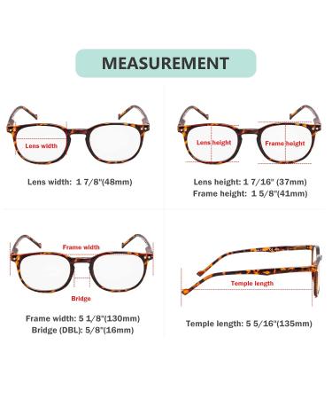 Eyekepper Retro Reading Glasses for Women & Men - Tortoise Frame +0.75 - Stylish Eyeglasses for Reading - Buy Online on GoSupps.com