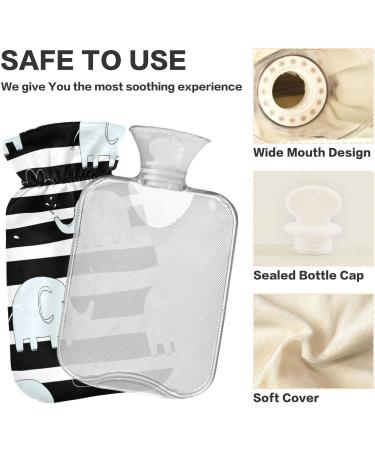Elephant Hot Water Bottle - 2L Pain Relief & Bed Warmer | Cozy Cover for Hands & Feet - Buy Online on GoSupps.com