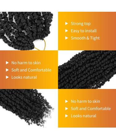 18 Inch Pre-looped Passion Twist Crochet Hair 8 Packs for Black Women - 1B Color - Buy Online on GoSupps.com