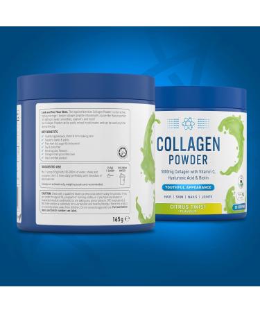Applied Nutrition Collagen Powder - Citrus Twist Flavour - 5000mg Hydrolysed Bovine Collagen Peptides with Vitamin C, Hyaluronic Acid & Biotin - Buy Online on GoSupps.com