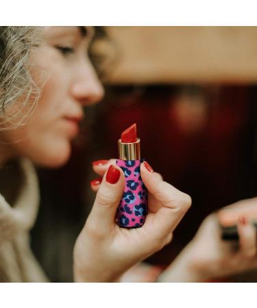 6 Pack Lip Balm Holder Compact Clip-On Neoprene Sleeve - Leopard & Flower Design - Buy Online on GoSupps.com