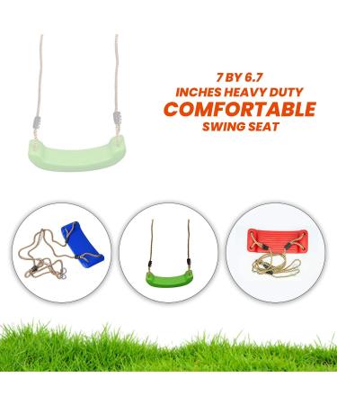SUMMERSDREAM Rigid Child Swing Set - Heavy Duty Outdoor Swing Seat for Kids - Durable Tree Swing with Strong Nylon Rope - Lime Green - Buy Online on GoSupps.com
