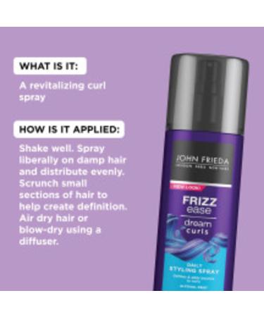 John Frieda Frizz-Ease Dream Curls Daily Styling Spray - 6.7 oz Natural 6.7 Ounce (Pack of 1) - Buy Online on GoSupps.com