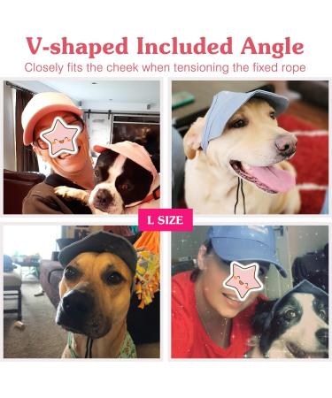 Pawaboo Pet Baseball Cap - 2 Pack Stylish Dog Sun Hats with Ear Holes & Adjustable Chin Straps | Extra Large Pink | Best Sun Protection for Pet Families - Buy Online on GoSupps.com
