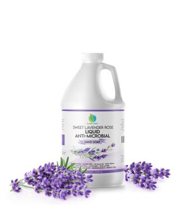 AntiMicrobial Hand Soap 64 oz - Soft and Gentle Sweet Lavender Rose Antibacterial Hand Wash Soap Long Lasting Freshness & Safe for Skin - Eco Friendly Bulk Refill Packaging Sweet Lavender Rose 64 Ounce (Pack of 1)