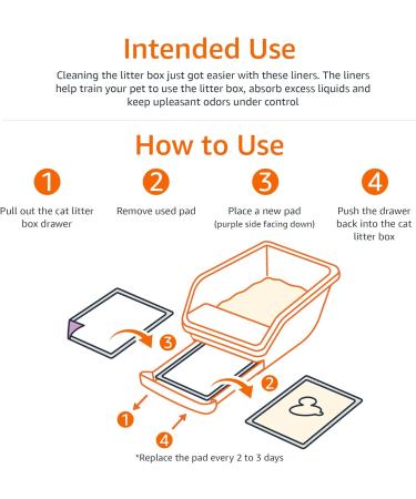 Amazon Basics Cat Litter Pads - 20-Pack Unscented | Purple & White | International Shipping Available - Buy Online on GoSupps.com