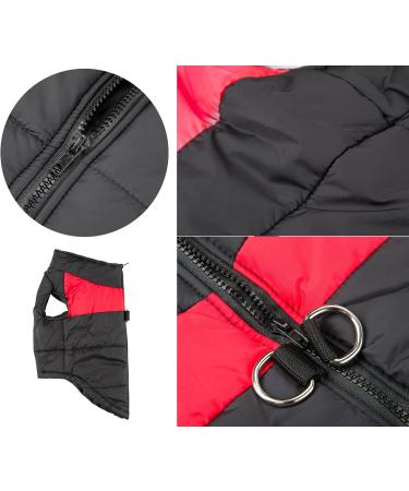 Shinmax Waterproof Winter Dog Coat | Warm Jacket for Small Medium & Large Dogs | Padded Vest with Breast Protection | Ideal for Cold Weather & Puppies - XL Red - Buy Online on GoSupps.com