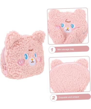 FOMIYES Plush Cosmetic Bag & Organizer for Women - Travel Makeup Vanity & Toothbrush Organizer - Pink 15.5X12X5.5CM - Buy Online on GoSupps.com