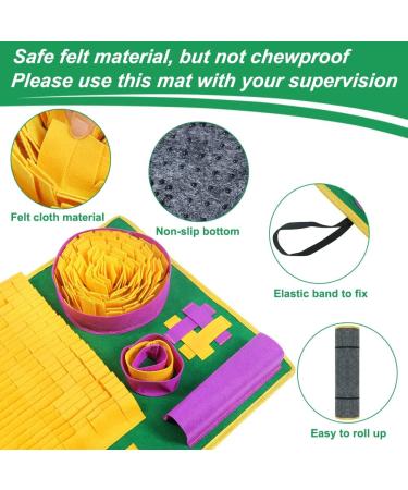 Interactive Sniffing Mat for Dogs - Boost Mental Stimulation & Slow Feeding - Yellow Purple Green - Buy Online on GoSupps.com