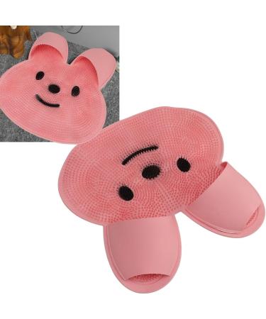 Shower Foot Cleaner Pad - Non-Slip Exfoliating Mat for Dead Skin Removal | Pink Bathroom Accessory - Buy Online on GoSupps.com