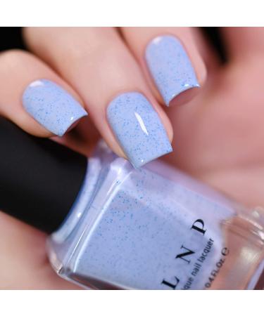 ILNP Bluebird Perano Blue Speckled Nail Polish - Chip Resistant, 7-Free, Non-Toxic, Vegan, Cruelty Free - 12ml - Buy Online on GoSupps.com