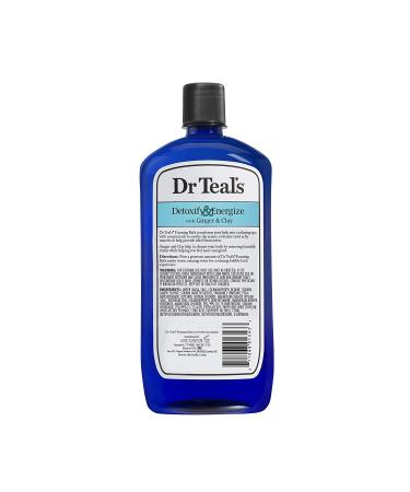 Dr Teal's Foaming Bath with Epsom Salt - Detox & Energize with Ginger & Clay, 34 oz - Buy Online on GoSupps.com