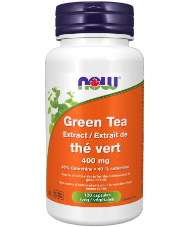 NOW Supplements Green Tea Extract 400mg Capsules 100 Capsules