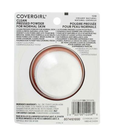 CoverGirl Clean Pressed Powder Compact Creamy Natural 120 0.39 oz (Pack of 3) - Set of 3 Creamy Natural Pressed Powder Compacts - Buy Online on GoSupps.com