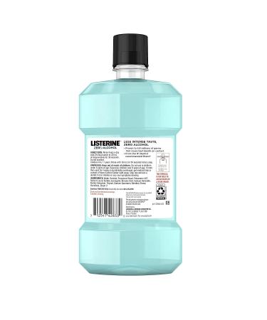 Listerine Zero Alcohol Mouthwash 1L - Alcohol-Free Oral Rinse for Fresh Breath & Clean Mouth - Cool Mint Flavor - Buy Online on GoSupps.com