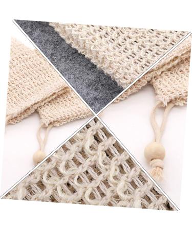 FRCOLOR 8 Pcs Cotton Linen Soap Pouches - Natural Sisal Drawstring Bags for Soaps | Eco-Friendly Durable & Perfect for Women - Khaki Color - Buy Online on GoSupps.com