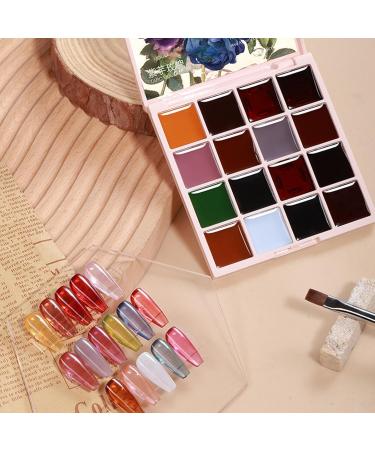 Nail Gel Palette - 16 vibrant and vibrant colours for natural and elegant nail designs - Buy Online on GoSupps.com