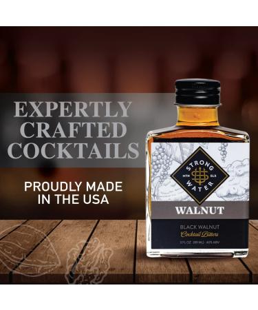 Strongwater Black Walnut Bitters - Rich Nutty Flavor for Cocktails (40 Servings) - Buy Online on GoSupps.com